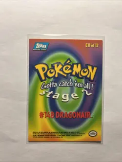 1999 Pokemon DRAGONAIR #148 E11 of 12 - Stage 2 - Topps Series Blue Logo Card - Image 2