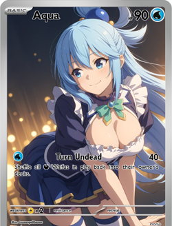 LoveangelGames-Season 2- Custom Card- Waifu Universe- Aqua Turn Undead - Image 1