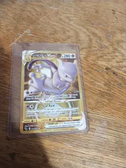 Pokemon Go Mewtwo VSTAR Gold Secret Rare Card 086/078 - Image 2