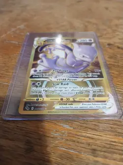 Pokemon Go Mewtwo VSTAR Gold Secret Rare Card 086/078 - Image 4
