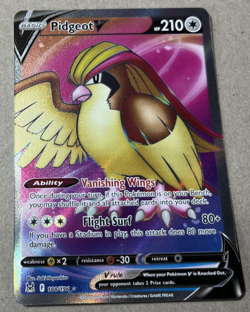 Pidgeot V Sword & Shield - Lost Origin 188/196 Full Art Card-Pokemon TCG - Image 1
