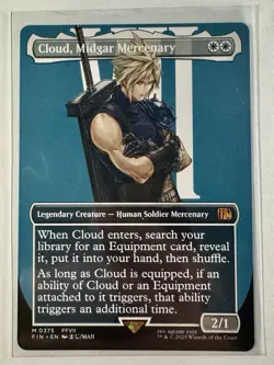 Cloud, Midgar Mercenary (Borderless) Final Fantasy MTG Mythic Commander Mint - Image 1