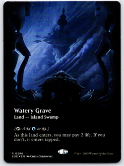 Edge of Eternities Watery Grave 286 Borderless Foil MTG Rare - Image 1