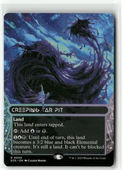 Creeping Tar Pit 0009 Borderless - Edge of Eternities Stellar Sights MTG NM - Image 1