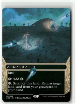 Petrified Field 0032 Borderless - Edge of Eternities Stellar Sights MTG NM - Image 1
