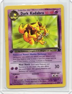 Pokemon Card - Dark Kadabra - 39/82 - Team Rocket - 1st Edition - Image 1
