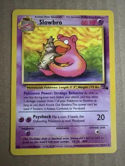Pokemon - Fossil - Slowbro 43/62 - Uncommon NM - Image 1