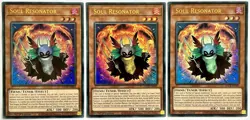 3 x SDCK-EN001 Soul Resonator - Ultra Rare 1st Edition Near Mint YuGiOh Cards - Image 1