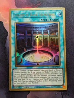 Yugioh Eldlixir of Black Awakening MGED-EN049 1st Ed Premium Gold Rare NM - Image 1