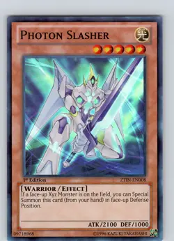 Yu-Gi-Oh TCG Photon Slasher ZTIN-EN008 1st Edition Super Rare Card NM - Image 1