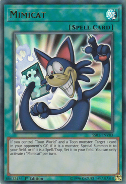 Mimicat [SS01-ENV03] Ultra Rare Near Mint 1st Edition - Yugioh single - Image 1