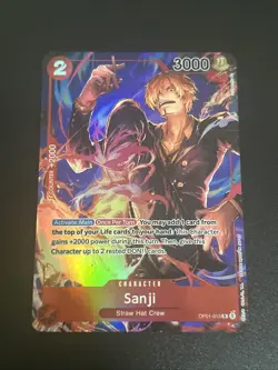 One Piece Card - SANJI OP01-013 (R) Alt Art Romance Dawn English - Image 1