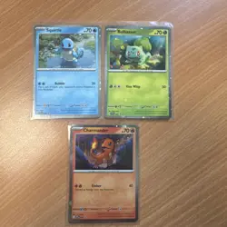 Pokemon Card | 151 Poster Collection Promo Set Charmander, Bulbasaur & Squirtle - Image 1