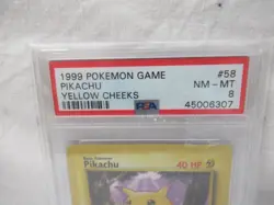 Pikachu Yellow Cheeks 1999 WOTC Pokemon Card 58/102 Base Set PSA Grade NM Mint 8 - Image 4