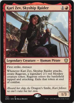 Kari Zev, Skyship Raider R Commander: Dominaria United 123 - MTG - Image 1