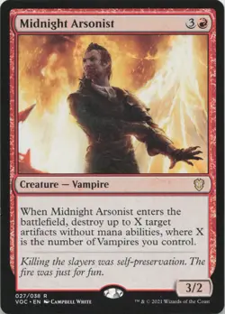 Midnight Arsonist R Commander: Innistrad: Crimson Vow 27 - MTG - Image 1