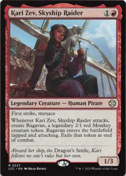 Kari Zev, Skyship Raider R Commander: The Lost Caverns of Ixalan 227 - MTG - Image 1