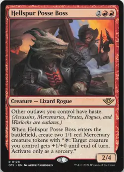 Hellspur Posse Boss R Outlaws of Thunder Junction 128 - MTG - Image 1