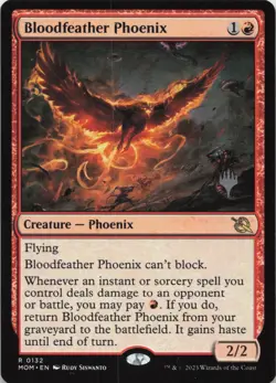 Bloodfeather Phoenix R Promo Pack: March of the Machine 132 - MTG - Image 1