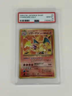 Pokemon Charizard Base Set Japanese Holo Rare #006 PSA 10 Gem Mint **NEW CERT** - Image 1