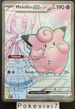 Carte Pokemon MELOFEE 195 PROMO Full Art FA EX Ecarlate et Violet SVP FR NEUF - Image 1