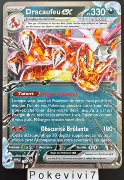 Carte Pokemon DRACAUFEU 196 PROMO EX Ecarlate et Violet SVP FR NEUF - Image 1