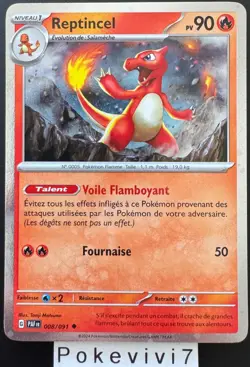 Carte Pokemon REPTINCEL 008/091 HOLO POINT EV4.5 PROMO PAF FR NEUF - Image 1