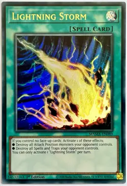MAMA-EN089 Lightning Storm - Ultra Rare 1st Edition Near Mint YuGiOh Card - Image 1