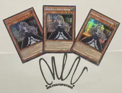3X GHOST BELLE & HAUNTED MANSION PRISMATIC SECRET RARE MP22-EN258 YUGIOH! - Image 1