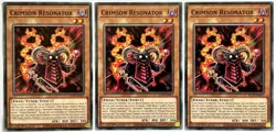 3 x ETCO-EN017 Crimson Resonator - Common 1st Edition Near Mint YuGiOh Cards - Image 1