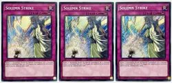 3 x MP16-EN231 Solemn Strike - Secret Rare 1st Edition LP/NM YuGiOh Cards - Image 1