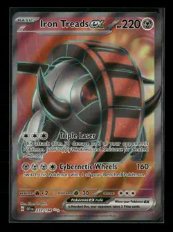 Iron Treads ex 233/198 Scarlet & Violet Base Set Ultra Rare HOLO Pokemon Card NM - Image 1