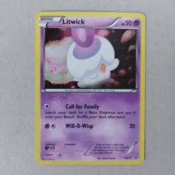 Litwick BW27 Black Star Promo Black & White Holo Rare Pokemon Card - Image 1