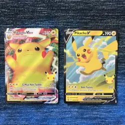 Pokemon Celebrations Pikachu Vmax Box Promo Card Set - Image 1