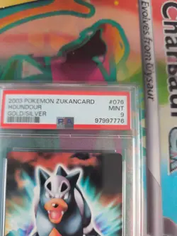 Pokemon Card Houndour Hunduster Bandai Zukan 2005 Firered Japanese PSA 9 - Image 4