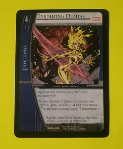 VS System: Inspiring Demise Marvel Heralds of Galactus Card Rare Plot Twist - Image 1