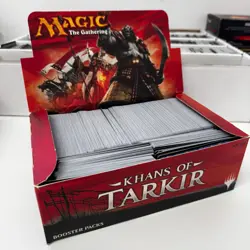 BOOSTER BOX W/ 800 KHANS OF TARKIR MTG MAGIC THE GATHERING CARDS. - Image 1