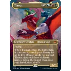 TIAMAT (BORDERLESS) Adventures In The Forgotten Realms AFR Magic MTG MINT CARD - Image 1