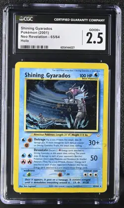 Pokemon Card CGC 2.5 Shining Gyarados Holo Neo Revelation 65/64 - Image 1
