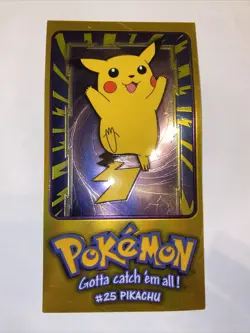 1999 Topps Pokemon 1 of 5 JUMBO PIKACHU CHROME Holo Foil TV Card Rare Vintage - Image 1