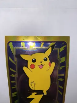 1999 Topps Pokemon 1 of 5 JUMBO PIKACHU CHROME Holo Foil TV Card Rare Vintage - Image 4