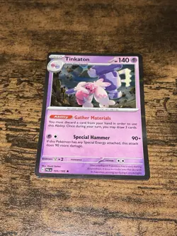 POKEMON Card - Tinkaton 105/193 - Holo Rare - Paldea Evolved - NM - Image 1