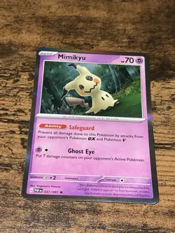 Mimikyu Holo Rare Pokemon Card Paldean Fates 037/091 - NM - Image 1