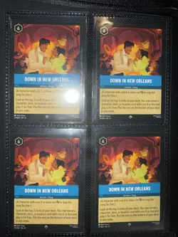 Disney Lorcana Reign of Jafar Card Down in New Orleans 177/204 X4 - Image 1