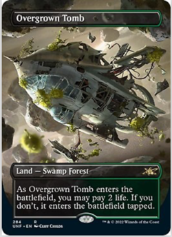 Overgrown Tomb (Borderless) Unfinity Foil MTG - Image 1