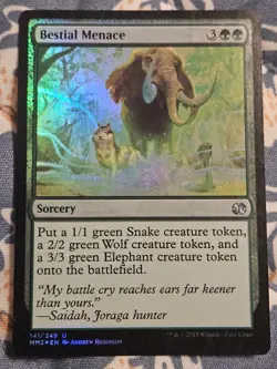 Bestial Menace FOIL Modern Masters MTG Magic - Image 2