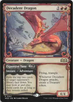 Decadent Dragon (Showcase) R Wilds of Eldraine 287 - MTG - Image 1