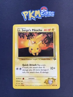 Pokemon TCG Lt. Surge's Pikachu Gym Challenge 84/132 Regular LP. - Image 1