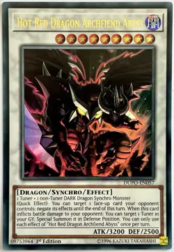 DUPO-EN057 Hot Red Dragon Archfiend Abyss - Ultra Rare 1st Ed Near Mint YuGiOh - Image 1