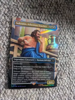 Sokrates, Athenian Teacher Borderless Foil Assassin's Creed Magic MTG Card 0121 - Image 1